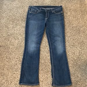 Silver Low-rise Suki Bootcut Jeans